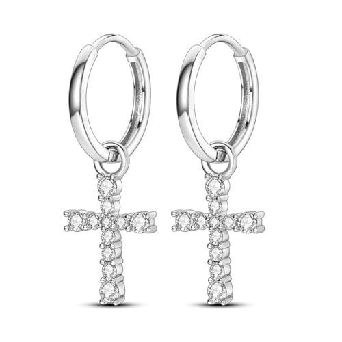 QIKAOLA 925 Sterling Silber Ohrringe für Frauen Bunte Creolen Ohrringe Hypoallergen Silber Creolen Ohrringe für Damen und Mädchen von QIKAOLA