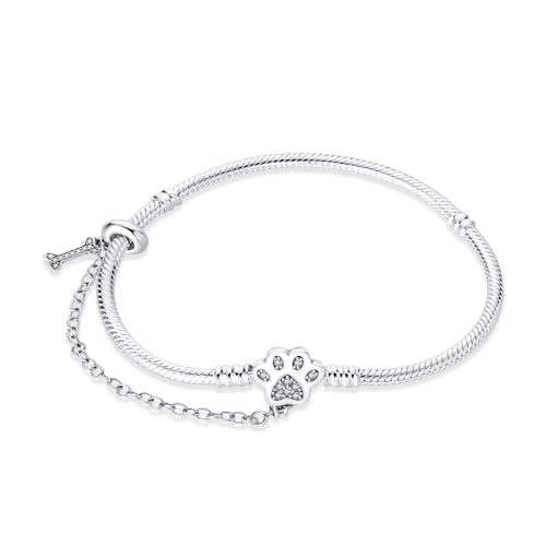 QIKAOLA S925 Silber Pandora Armbänder für Frauen Snake Chain Armbänder passt für Pandora Charms von QIKAOLA