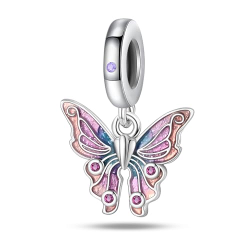 QIKAOLA Charm passt Halskette Armbänder für Frau 925 Sterling Silber Dangle Anhänger Perlen Pandora Charm Perlen für Armband Halskette von QIKAOLA