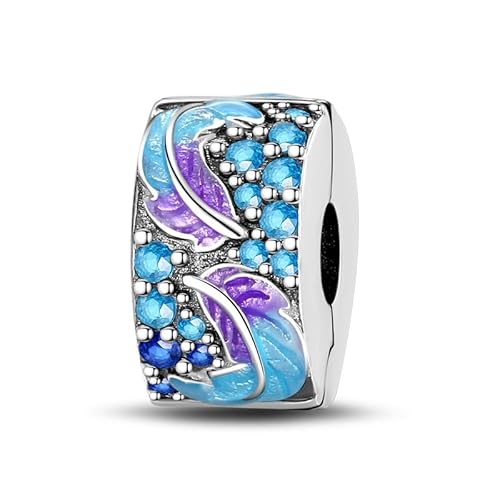 QIKAOLA Charm passt Halskette Armbänder für Frau 925 Sterling Silber Dangle Anhänger Perlen Pandora Charm Perlen für Armband Halskette von QIKAOLA