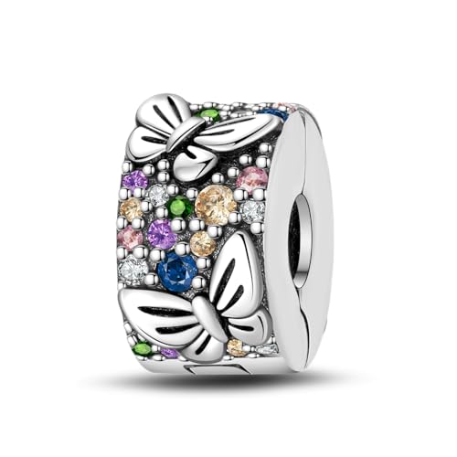 QIKAOLA Charm passt Halskette Armbänder für Frau 925 Sterling Silber Dangle Anhänger Perlen Pandora Charm Perlen für Armband Halskette von QIKAOLA