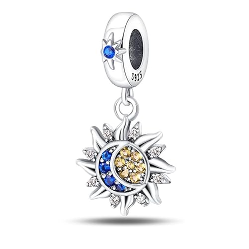 QIKAOLA Charm passt Halskette Armbänder für Frau 925 Sterling Silber Dangle Anhänger Perlen Pandora Charm Perlen für Armband Halskette von QIKAOLA