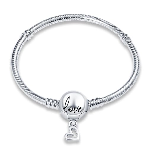 QIKAOLA S925 Silber Pandora Armbänder für Frauen Snake Chain Armbänder passt für Pandora Charms von QIKAOLA