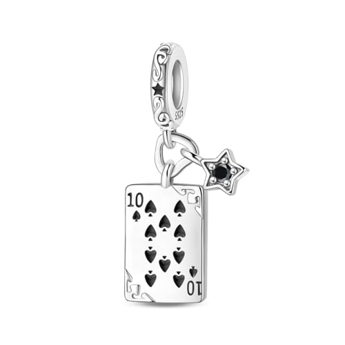 QIKAOLA S925 Sterling Silber Charm für Frauen Tarot Card Serie Charms für Pandora Armbänder und Halsketten von QIKAOLA