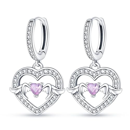 QIKAOLA Silber-Ohrringe für Frauen 925 Sterling Silber Creolen Bunte Huggie-Ohrringe für Mädchen Schmuck Geschenke von QIKAOLA