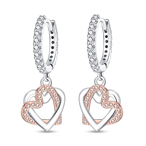 QIKAOLA Silber-Ohrringe für Frauen 925 Sterling Silber Creolen Bunte Huggie-Ohrringe für Mädchen Schmuck Geschenke von QIKAOLA