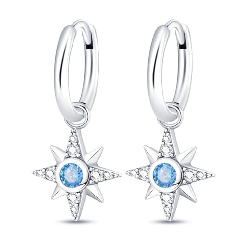 QIKAOLA Silber-Ohrringe für Frauen 925 Sterling Silber Creolen Bunte Huggie-Ohrringe für Mädchen Schmuck Geschenke von QIKAOLA