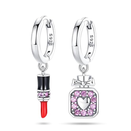 QIKAOLA Silber-Ohrringe für Frauen 925 Sterling Silber Creolen Bunte Huggie-Ohrringe für Mädchen Schmuck Geschenke von QIKAOLA