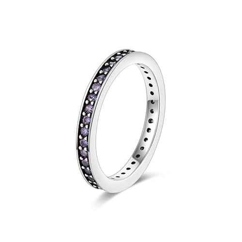 QIKAOLA Silber Ringe für Frauen 925 Sterling Silber Ringe Erklärung Ringe stapelbar Ringe für Jugendliche Mädchen Eternity Band Ringe von QIKAOLA