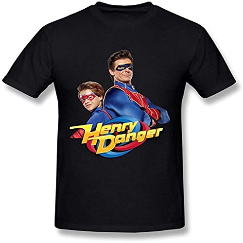 QILINGS Men's Henry Danger Poster T Shirt Black Size S von QILINGS