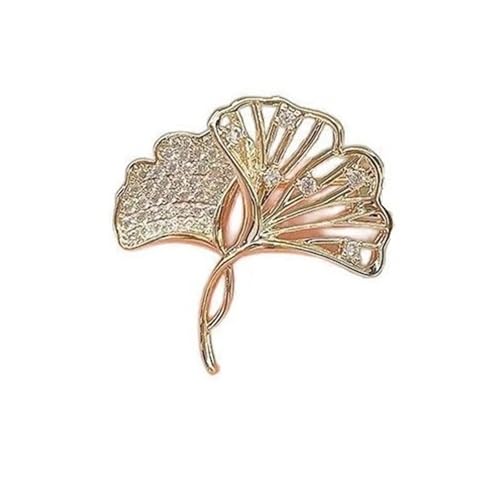 Damen-Brosche mit Ginkgo-Blättern, kleine Brosche zum Fixieren von Kleidung, Einheitsgröße, Achat Damen-Brosche mit Ginkgo-Blättern, kleine Brosche zum Fixieren von Kleidung, Einheitsgröße, Achat von QILIXIANGXUWEI