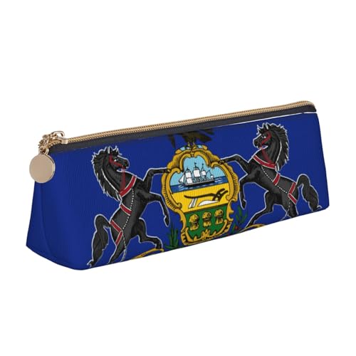 QIN&ZHENG Kleine dreieckige Ledertasche mit Pennsylvania-Staatsflaggen-Druck, leicht, Kosmetiktasche, kompakter Organizer, weiß, Einheitsgröße, stilvoll, weiß, Einheitsgröße, stilvoll, Weiß, One Size, QIN&ZHENG Kleine dreieckige Ledertasche mit Pennsylvania-Staatsflaggen-Druck, leicht, Kosmetiktasche, kompakter Organizer, weiß, Einheitsgröße, stilvoll, weiß, Einheitsgröße, stilvoll, Weiß, One Size, von QIN&ZHENG
