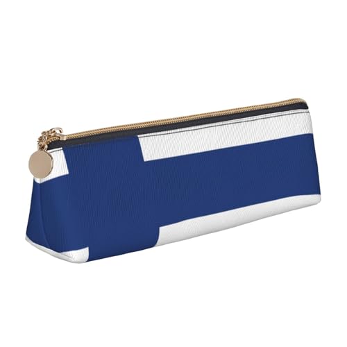 QIN&ZHENG Kleine dreieckige Ledertasche mit finnischer Flagge, leicht, Kosmetiktasche, kompakter Organizer, weiß, Einheitsgröße, stilvoll, weiß, Einheitsgröße, stilvoll, Weiß, One Size, Stilvoll QIN&ZHENG Kleine dreieckige Ledertasche mit finnischer Flagge, leicht, Kosmetiktasche, kompakter Organizer, weiß, Einheitsgröße, stilvoll, weiß, Einheitsgröße, stilvoll, Weiß, One Size, Stilvoll von QIN&ZHENG