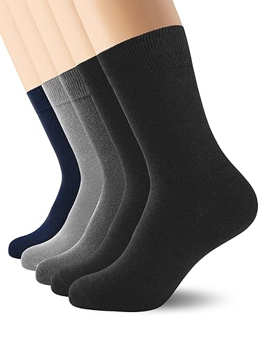 QINCAO 10/12 Paar Socken Herren Damen Atmungsaktive Sport Schwarz Baumwolle Lange Komfortbund Socks von QINCAO