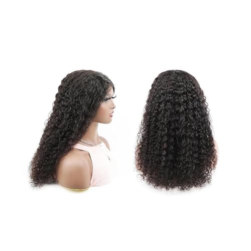 Lace Front Perücken Echthaar Wasserwellen-Perücke ohne Kleber, vorgeschnittene Spitzenperücke, 180% vorgezupfte Wave Wear Go-Perücke aus lockigem Echthaar ohne Kleber for Frauen Perücken für Frauen(2 von QINGGANG-0224
