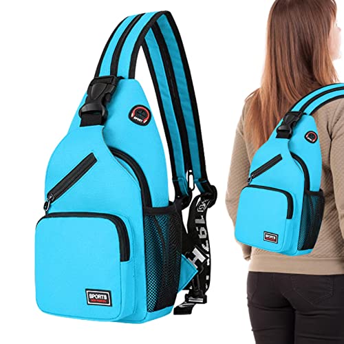 QINGHUAI Crossbody Sling Rucksack,Sling-Rucksack zum Wandern | Damen Herren Sling Bag Chest Daypack Umhängetasche Sling Rucksack Schulter Brusttasche Daypack für Wandern Reisen von QINGHUAI