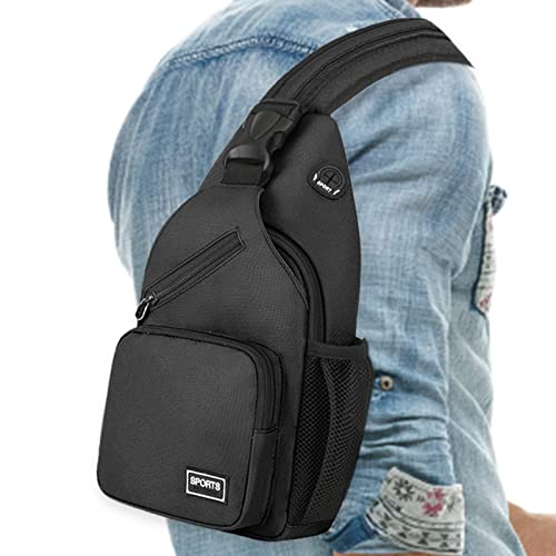 QINGHUAI Crossbody Sling Rucksack | Umhängetasche für unterwegs | Crossbody Sling Männer Umhängetasche Damen Sling Brusttasche Reise Wanderrucksack Umhängetasche Schulter Daypack von QINGHUAI