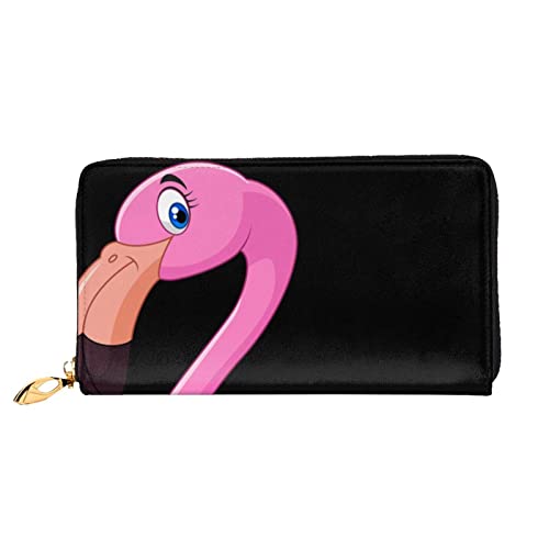 Cartoon Flamingo Reißverschluss Leder Geldbörse für Frauen Clutch Tasche Reise Kartenhalter Geldbörse Geschenk Cartoon Flamingo Einheitsgröße Modern, Cartoon Flamingo, Einheitsgröße, Modern von QINGIXIN