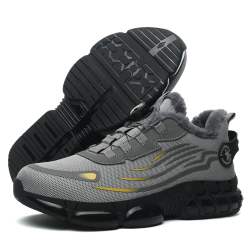 QINGRUIPAI Sicherheitsschuhe Herren Sportliche Arbeitsschuhe Leicht Trends Drehknopf Anti-Smash und Anti-Punktur Arbeit Versicherung Schuhe Unisex von QINGRUIPAI