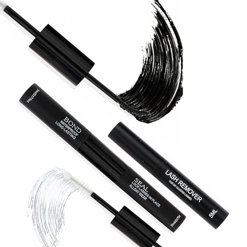 2 In 1 Wasserdicht Wimpernkleber, Wimpernkleber und Versiegelung Schwarz, Wimpernklebers Bond Und Seal Entferner, Lash Glue Langlebig Wimpern Kleber Extensions von QINGZY