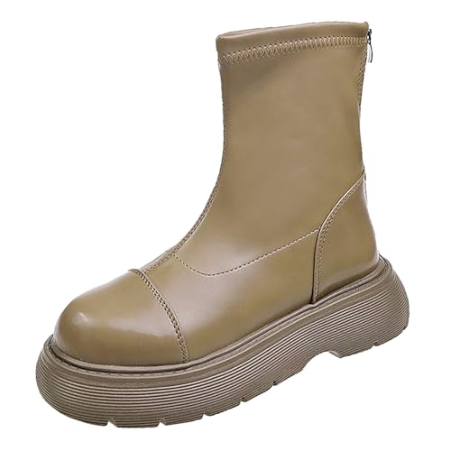QINQNC Schuhe Damen Herbst,Womens Platform Boots Fashion Chunky Heel Ankle Wellington Boots for Ladies Girls Combat Ankle Booties with Side Zip QINQNC Schuhe Damen Herbst,Womens Platform Boots Fashion Chunky Heel Ankle Wellington Boots for Ladies Girls Combat Ankle Booties with Side Zip von QINQNC
