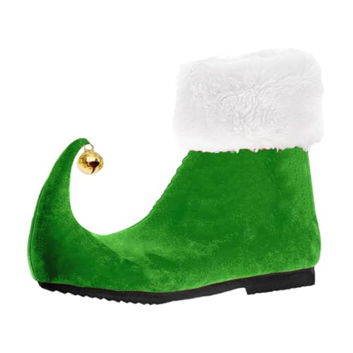 QINQNC Westernstiefel Damen,Festive Footwear for Adults Christmas Costume Accessories,Christmas Snow Boot for Santa Claus von QINQNC