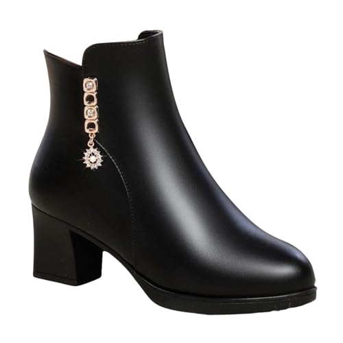 Schuhe Damen Herbst,Womens Chelsea Boots Ladies Ankle Boots Winter Boots Stylish Classic Short for Adults Zip up Shoes von QINQNC