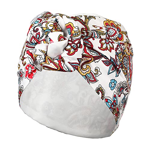 Stirnband Damen Blumendruck Elastische Bandana-Draht-Kopfband geknotete Mode-Tie-Schal Hairband Kopfschmuck for Frauen Haarschmuck Stirnband(CB0591-I) von QINYUML