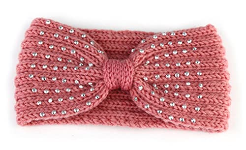 Stirnband Damen Gestrickte Knoten Kreuz Kopfband for Frauen Herbst Winter Mädchen Haarschmuck Headwear Elastische Haarband Haarschmuck Stirnband(26) von QINYUML