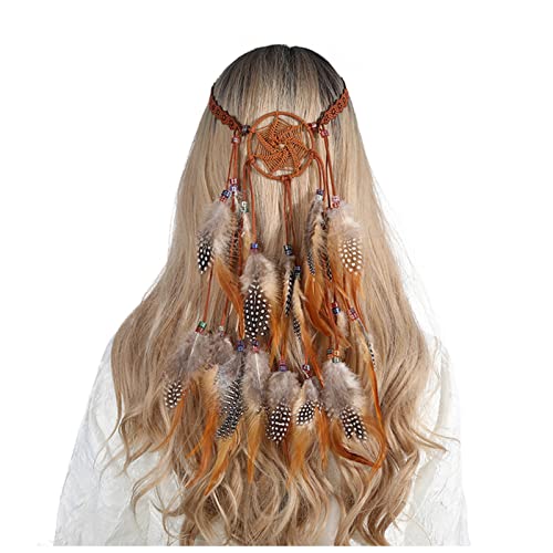 Stirnband Damen Mode for Frau Haarschmuck Pfau Feder Turban Damen Passen Sie Haarband an Stirnband(CB0339-D) von QINYUML