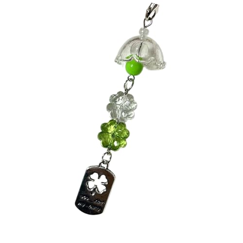 QINZITAO Luck Clovers Handyband mit multifunktionalem Design, auffälliger Anhänger für Schlüsselanhänger oder Taschenanhänger von QINZITAO