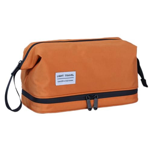 QINZITAO Reise-Kulturbeutel für Herren, große Kapazität, Make-up-Tasche, doppellagig, Rasiertasche, wasserabweisend, Kosmetiktasche, Kulturbeutel von QINZITAO