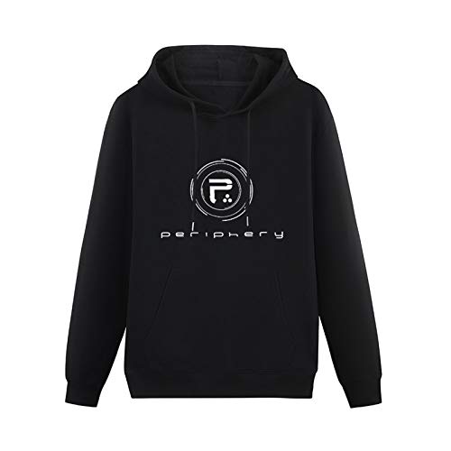 QISHUBAO Periphery Band Logo Mens Hoodies Cotton Unisex Black Pullover Sweatshirts L von QISHUBAO