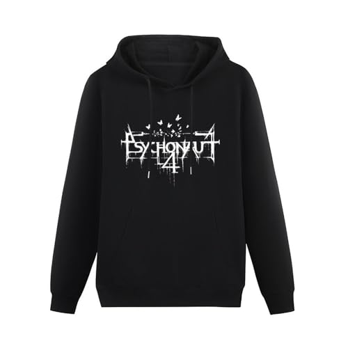 QISHUBAO Psychonaut 4 Eurythmie Apati Life is Pain Depressive Mens Hoodies Cotton Unisex Black Pullover Sweatshirts 3XL von QISHUBAO