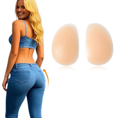 QIUMING® Butt Padding Booty Pads Butt Inserts Fake But Pads Silikon Po Einlagen Silikon-Polster zur Gesäßstraffung für Frauen Mit Gel auf der Rückseite Für Frauen (Hautfarbe, M, Hüftvergrößerung) von QIUMING