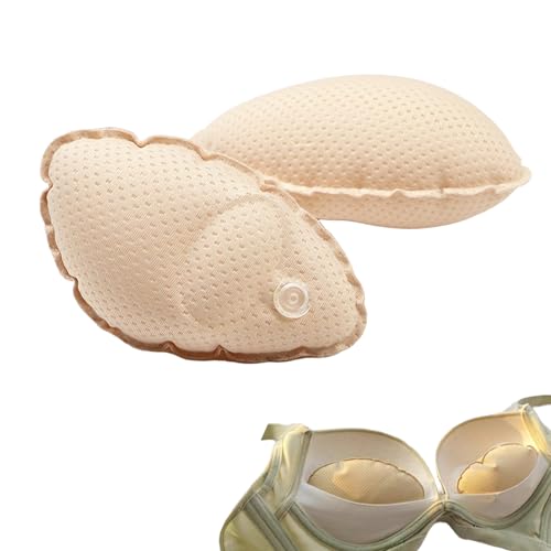 QIUMING® Push-Up BH Einlagen Aufblasbar BH Einlagen Größenverstellbar Push Up Pads Wiederverwendbare Bra Pads für Frauen Atmungsaktiv Herausnehmbar für Täglicher (Hautfarbe) von QIUMING