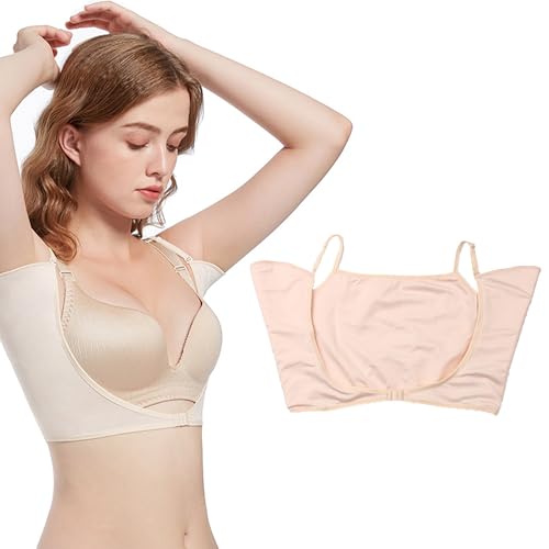 QIUMING Achsel Weste Damen Saugfähige Achselhöhle Schweiß Achsel-Schweißweste Atmungsaktive Achselhöhlen-Schweißpads Für Damen Gegen Schweißflecken und Geruch (Hautfarbe, L) von QIUMING