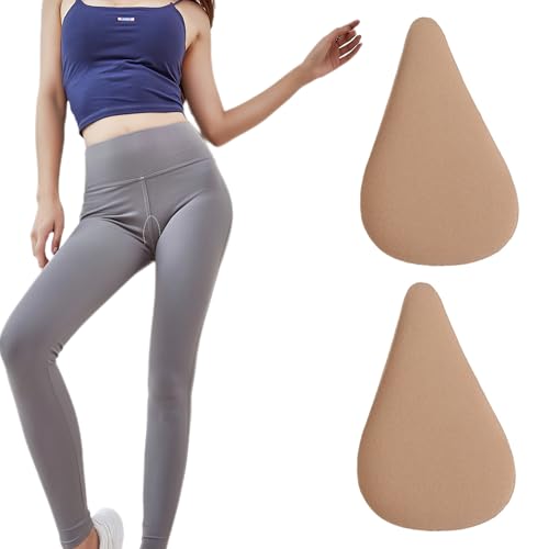 QIUMING Cameltoe Einlage Camel Toe Slip Camel Toe Concealer Selbstklebender Silikonschutz Unsichtbar, wiederverwendbar Für Damen Badeanzug, Strumpfhose, Yogahose, Bikini(Schwamm, tropfenförmig) von QIUMING