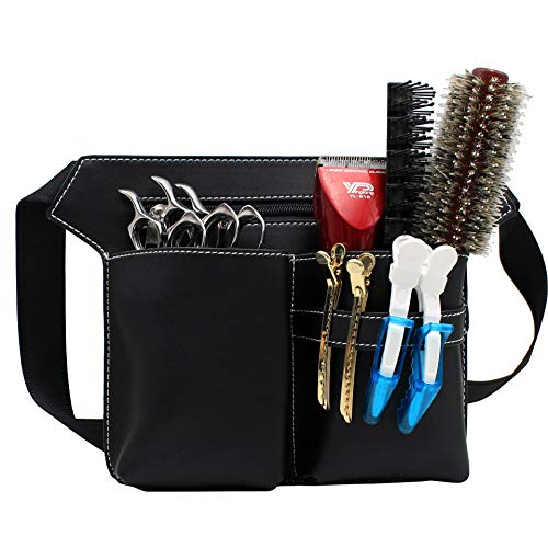 Friseurtasche für Profis, Barber Werkzeugtasche mit Gürtel,PU Leder Friseur Gürteltasche, Scherenholster,Friseur Bauchtasche,Scherentasche Friseur,Taillen-/Schultergürtel-Scherenhalter. von QIUPFGUT