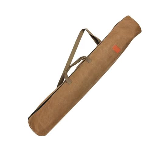 QIUPFGUT Rutentasche Rod Case Angelkoffer Futteral,Fishing Rutentasche mit Schultergurt,Große Kapazität Angeltasche,Leinwand, Lange Angeltasche (Gelb 1.4m) von QIUPFGUT