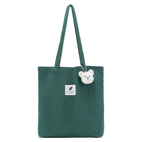 QIUTIMIY cord Tasche Damen Groß Tote Bag shopper schultertasche uni tasche beutel Handtasche Alltagstasche Beuteltasche Stofftasche für Arbeit Einkaufen Schule,Grün QIUTIMIY cord Tasche Damen Groß Tote Bag shopper schultertasche uni tasche beutel Handtasche Alltagstasche Beuteltasche Stofftasche für Arbeit Einkaufen Schule,Grün von QIUTIMIY