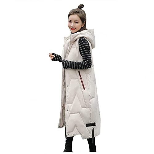 Generic Lange Daunenweste Damen Mit Kapuze - Leichte Steppweste Ärmellos Generic Lange Daunenweste Damen Mit Kapuze - Leichte Steppweste Ärmellos von QIUhhpuy