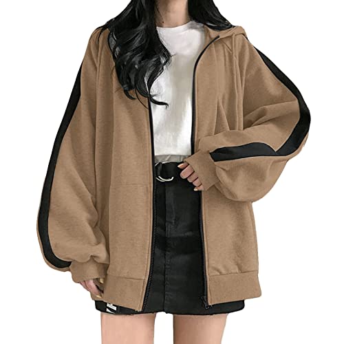QIUhhpuy Damen Sportjacke Kapuzenjacke Old Collge Hoodie Frühlingsjacke Hip Hop Boyfriends Stil Oberteile Sweatjacke Basic Pullover Jacke Kapuzenpullover Freizeitjacke Übergangsjacke QIUhhpuy Damen Sportjacke Kapuzenjacke Old Collge Hoodie Frühlingsjacke Hip Hop Boyfriends Stil Oberteile Sweatjacke Basic Pullover Jacke Kapuzenpullover Freizeitjacke Übergangsjacke von QIUhhpuy