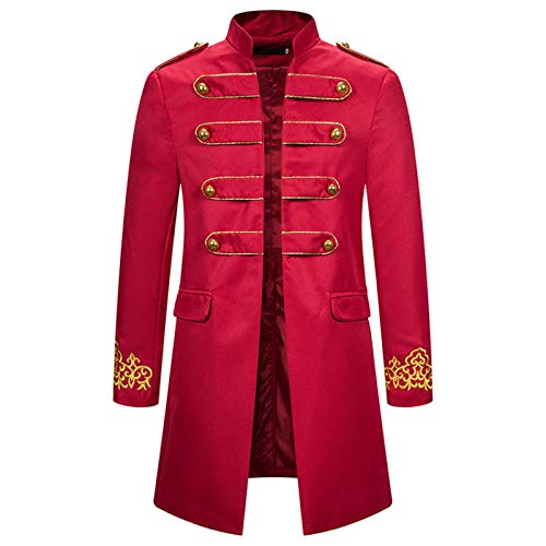 QIUhhpuy Herren Jacke Gothic Gehrock Uniform Cosplay Steampunk Mantel Vintage Steampunk Frack Jacke Smocking Stehkragen Anzug Abendkleid Uniform Gestickter Knopf Mäntel Cosplay Kostüm QIUhhpuy Herren Jacke Gothic Gehrock Uniform Cosplay Steampunk Mantel Vintage Steampunk Frack Jacke Smocking Stehkragen Anzug Abendkleid Uniform Gestickter Knopf Mäntel Cosplay Kostüm von QIUhhpuy