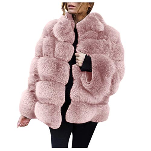 QIUhhpuy Winterjacke Damen Felljacke Kunstfell Warme Winter Mantel Parka Frauen Schöne Flauschige Jacke Faux Für Pelzjacke Pelzmantel Wintermantel Weste von QIUhhpuy