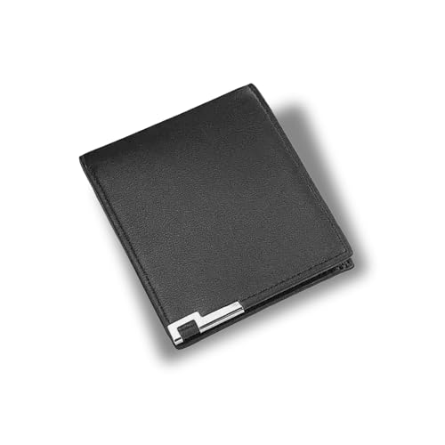 QIXCOZTI Herren RFID Blocking Wallet - Echtes Passcase, schlankes Design, Schwarz, Größe S: von QIXCOZTI