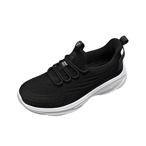 Damen Sneaker Straßenlaufschuhe Atmungsaktiv Walkingschuhe Outdoor Freizeit Sportschuhe rutschfest Turnschuhe Running Shoes (Schwarz,37) von QIXUJAK