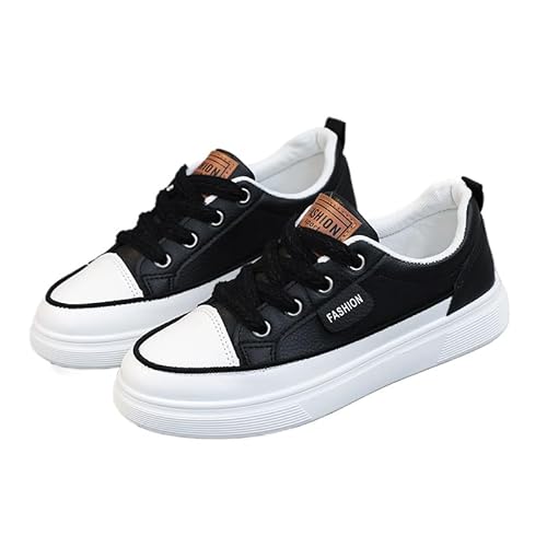 Frauen Flache Mule Turnschuhe, Slip On Backless Casual Lazy Schuhe, halb geschlossene Zehe atmungsaktiv Walking Daily Footwear (Schwarz,36) von QIXUJAK