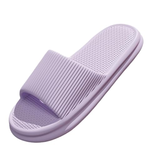 Große Größe Badeschuhe Frauen Sommer Männer Indoor-Baden rutschfeste Sandalen nach Hause Haushalt kühle Hausschuhe Männer Sommer Großhandel (Lila,41) von QIXUJAK