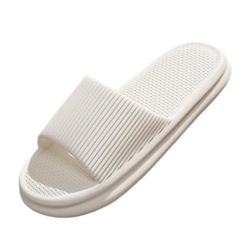Große Größe Badeschuhe Frauen Sommer Männer Indoor-Baden rutschfeste Sandalen nach Hause Haushalt kühle Hausschuhe Männer Sommer Großhandel (Weiß,37) von QIXUJAK